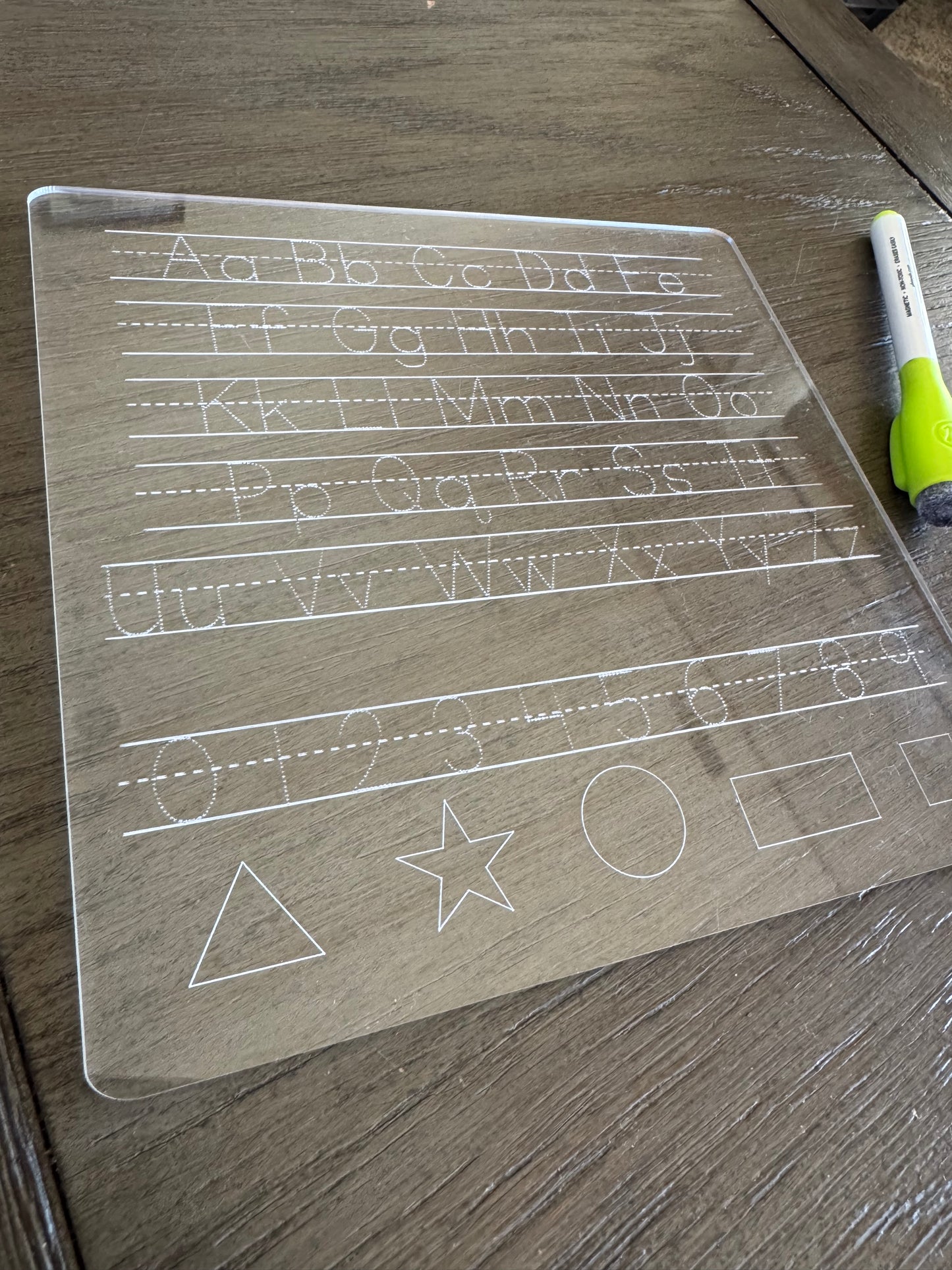 Acrylic Tracing Boards ABC & 123