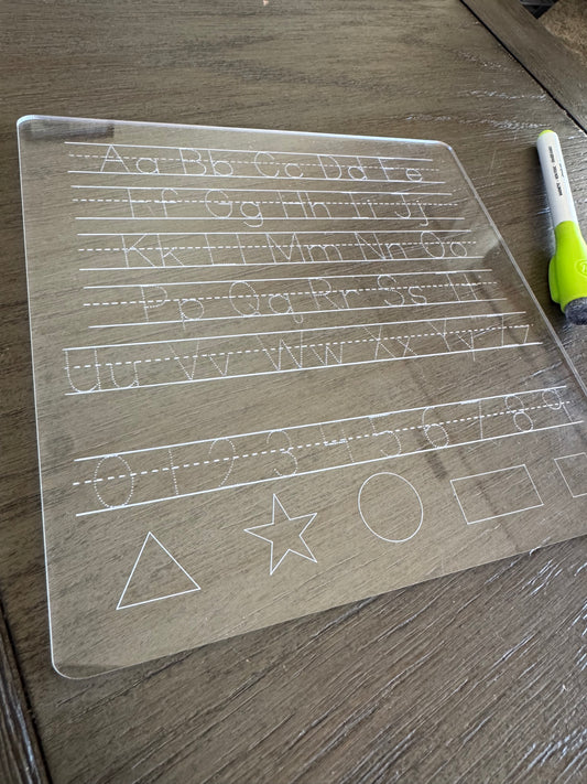 Acrylic Tracing Boards ABC & 123