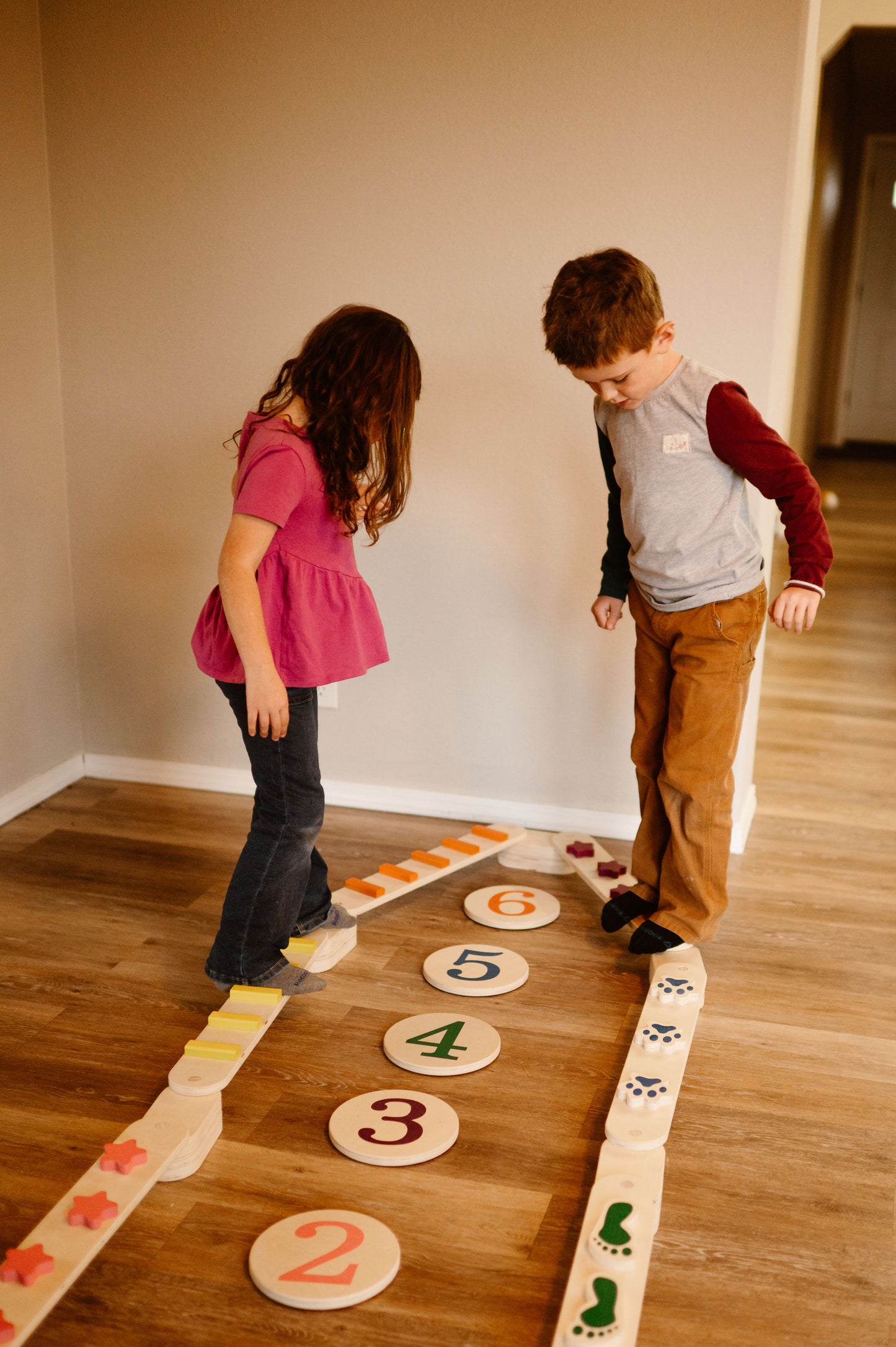 Stackable Wooden Balance Beam Obstacle Course